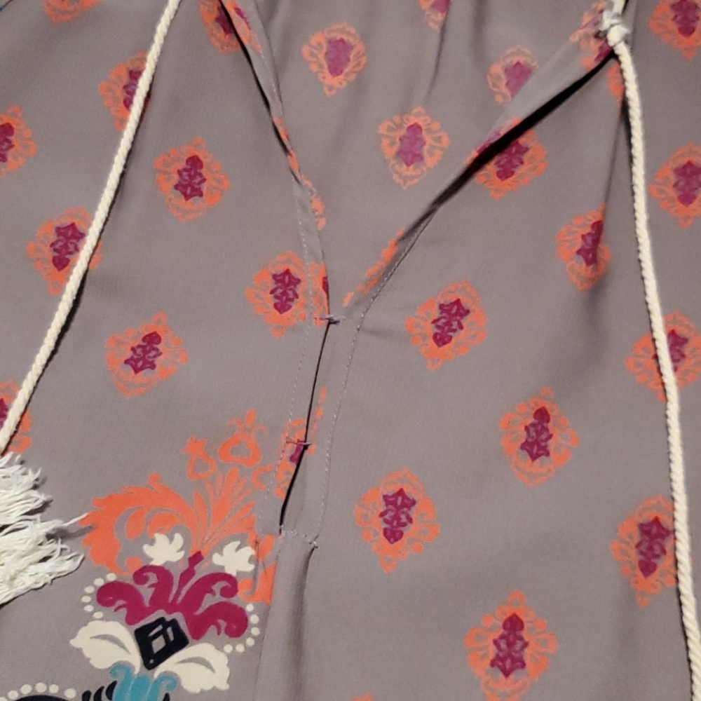 Colorful Racerback Tank with Tassels - Picture 3 of 3